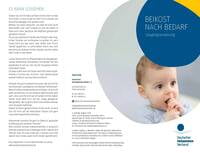 Faltblatt "Beikost nach Bedarf" Faltblatt "Beikost nach Bedarf"