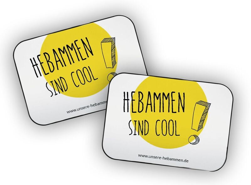 Kühlschrankmagnet Kampagne "Hebammen sind cool!"